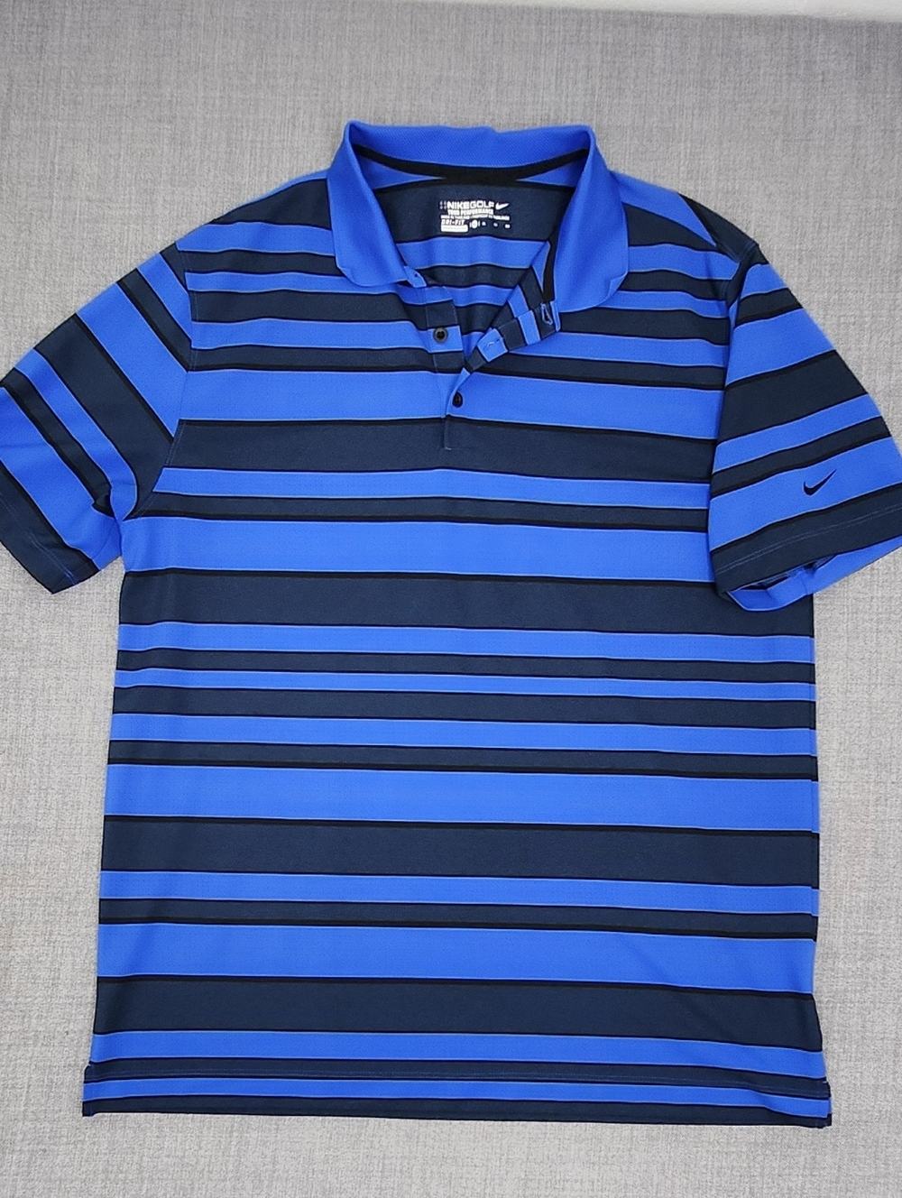 Nike Golf Dri-Fit Tour Performance Striped Polo Shirt. XL - Picture 2 of 7